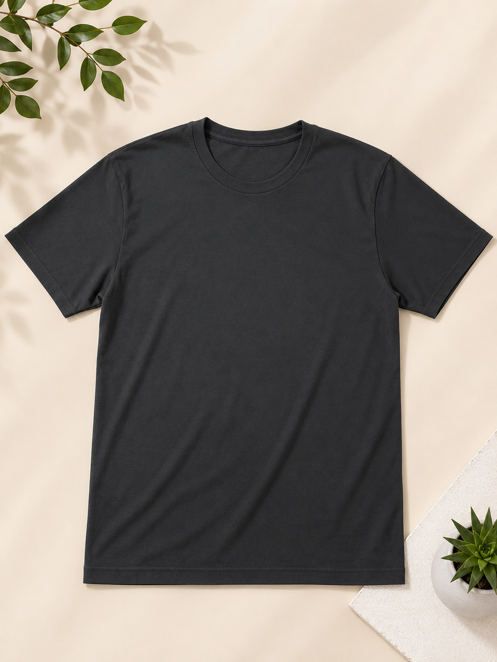 Black unisex t-shirt, 100% cotton, relaxed fit, by Linden House